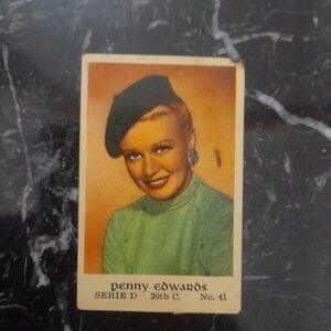 1953 Dutch Gum Serie D Penny Edwards No. 41